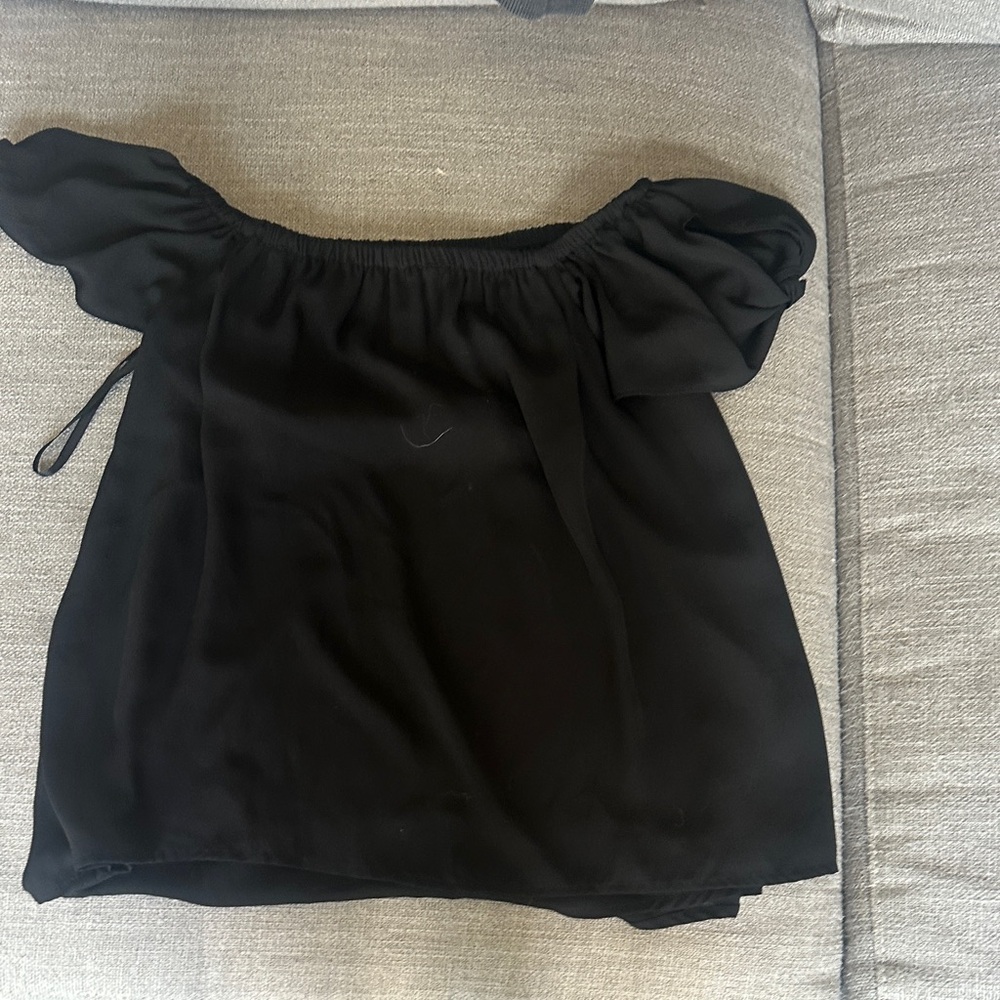 Naked Zebra Black Off-Shoulder Blouse